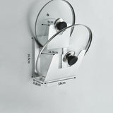 Wall-Mounted Space Aluminum Pot Cover Storage Rack Punch-Free Kitchen Storage Rack Multi-Functional Cutting Board Chopping Board Rack eprolo