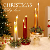 LED Electronic Candle Realistic Christmas Decoration Smooth Long Candle Christmas Ornament eprolo