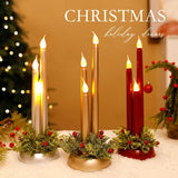 LED Electronic Candle Realistic Christmas Decoration Smooth Long Candle Christmas Ornament eprolo