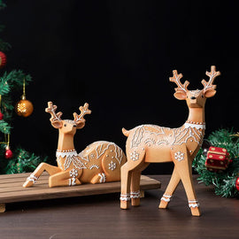 Christmas Deer Resin Ornament Furniture Decoration Craft Christmas Decor eprolo