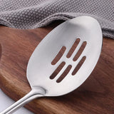 1/7/10Pcs Kitchen Utensils Cooking tools Stainless Steel Shovels Turner Ladle Soup Spoon Colander Filter Silver for Restaurant