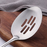 1/7/10Pcs Kitchen Utensils Cooking tools Stainless Steel Shovels Turner Ladle Soup Spoon Colander Filter Silver for Restaurant Kitchen Essentials