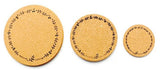150sets/Lot 3pcs/Set Round Cork Coaster Cup Plate Mat 1cm Thickness Coffee Pad Tea Cushion Kitchen Decor 100% Natural eprolo
