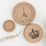 4pcs/bag Round Natural Cork Coaster Heat Resistant Cup Mug Mat Coffee Tea Hot Drink Placemat for Dining Table Mat eprolo