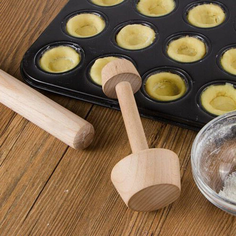 Instant Tart and Pie Molder Wood Double Side Wooden Pastry  Kitchen Tools eprolo