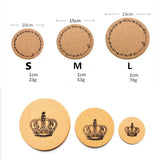 150sets/Lot 3pcs/Set Round Cork Coaster Cup Plate Mat 1cm Thickness Coffee Pad Tea Cushion Kitchen Decor 100% Natural eprolo