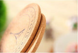 4pcs/set Dining Table Placemats Pot Cup Mat Europe Vintage Cork Wood Drink Coaster Coffee Tea Table Mats Pads Kitchen Bar eprolo