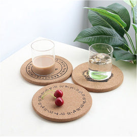 4pcs/bag Round Natural Cork Coaster Heat Resistant Cup Mug Mat Coffee Tea Hot Drink Placemat for Dining Table Mat eprolo