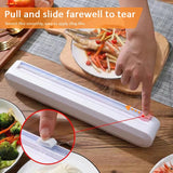 Fixing Foil Cling Film Wrap Dispenser Food Wrap Dispenser Cutter Plastic Sharp Cutter Storage Holder Kitchen Tool Accessories Kitchen Essentials