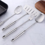 1/7/10Pcs Kitchen Utensils Cooking tools Stainless Steel Shovels Turner Ladle Soup Spoon Colander Filter Silver for Restaurant Kitchen Essentials
