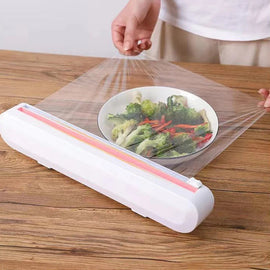 Fixing Foil Cling Film Wrap Dispenser Food Wrap Dispenser Cutter Plastic Sharp Cutter Storage Holder Kitchen Tool Accessories Kitchen Essentials