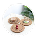 4pcs/bag Round Natural Cork Coaster Heat Resistant Cup Mug Mat Coffee Tea Hot Drink Placemat for Dining Table Mat eprolo