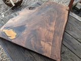 Cornish Walnut and gold black epoxy resin side table Barratt Boards - Cornish chopping boards designed for chefs