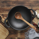 Cast Iron Pot Uncoated And Non Stick wok Casserole kitchen cooking pot cast iron skillet Cookware wok pan fry pan Kitchen Essentials