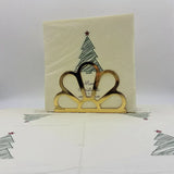Christmas Tree Napkins, Merry Christmas & Happy New Year Paper Napkins, 2-Ply Xmas Dinner Napkins for Holiday Party Table Decor,