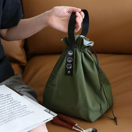Insulated Bento Canvas Drawstring Lunch Box Storage Bag eprolo