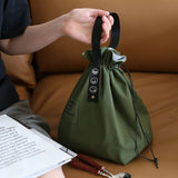Insulated Bento Canvas Drawstring Lunch Box Storage Bag eprolo
