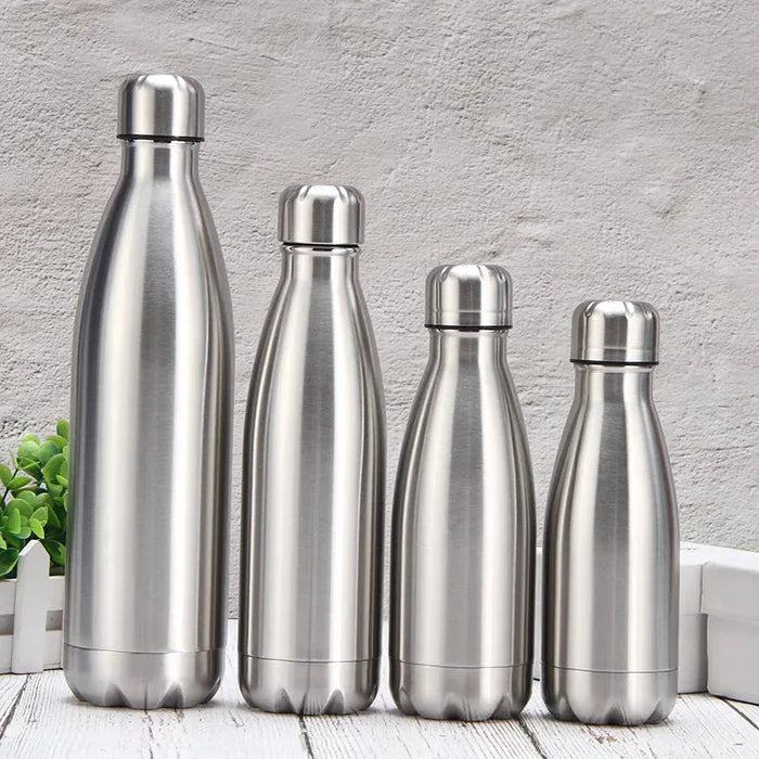 Stainless Steel Water Bottle 1 Liter Free Shipping Items, Drink Bottle for Sport Travel Cups,  500 750 1000ml Water Bottles Kitchen Essentials