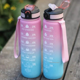 1L Water Bottle Portable Sport Water Bottle Pretty Drink Bottle Leakproof Gym Water Bottle for Outdoor Travel Fitness Cycling Kitchen Essentials