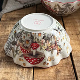 Christmas Ceramic Dinnerware Oval Serving Platter for Desserts Large Soup Bowl for Holiday Meals Festive Tableware Collection