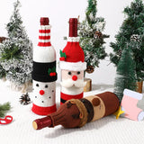 Christmas Wine Bottle Set Champagne Red Wine Creative Wine Set Hotel Dining Table Restaurant Holiday Decoration Supplie