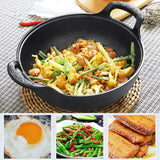 Cast Iron Pot Uncoated And Non Stick wok Casserole kitchen cooking pot cast iron skillet Cookware wok pan fry pan Kitchen Essentials