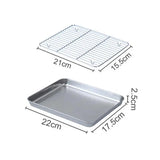 Stainless Steel Baking Tray Cooling Rack Set Grid Drying Distribution Frame Fruit Cake BBQ Tray Kitchen Multipurpose Oven Tray