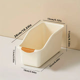 Curved Plastic Storage Bins Set - Multipurpose Home Organization Boxes for Cleaning Supplies & Household Essentials
