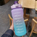 2l/900ml Water Bottle Liter Stay Hydrated Motivated Leakproof Plastic Sport Bottle Reminder Times Sports Outdoor Fitness Office Kitchen Essentials