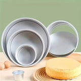 4/6/8/10 Inch Baking Cake Mold Round Non-Stick Cake Pan Removable Bottom Baking Tray Aluminium Alloy For Kitchen Tools