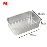 Stainless Steel Rectangular Tiramisu Mold Cake Tray Cake Molding Container With Lid Cake Cooler Home Dessert Baking Tools