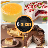 Cake Tin Set 6 PCS | Springform with Removable Bottoms Cake Pan Set Non-Stick Coating Loose Base Baking Pan Tray