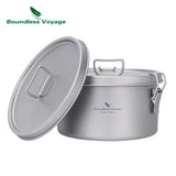 Boundless Voyage Titanium Dinner Box Multi-Functional Food Storage Container with 2 Lids  for Picnic, Travel, School Lunch Box