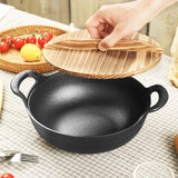 Cast Iron Pot Uncoated And Non Stick wok Casserole kitchen cooking pot cast iron skillet Cookware wok pan fry pan Kitchen Essentials