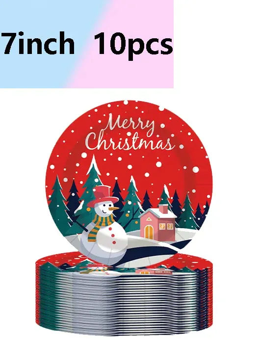 Christmas Themed Birthday Party, Plates, Tissues, Paper Cups, Christmas Tree Gifts, Santa Claus, Snowman