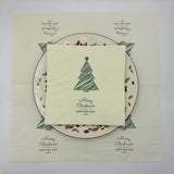 Christmas Tree Napkins, Merry Christmas & Happy New Year Paper Napkins, 2-Ply Xmas Dinner Napkins for Holiday Party Table Decor,