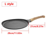 Pan Crepe Pancake Pan Nonstick Frying Pot with Wooden Handle Omelet Saucepan Cooking Steak Pan Kitchenware Induction Crepe Maker eprolo