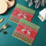 Christmas Paper Napkins Knitted Reindeer Print Disposable Paper Napkins Xmas Dinner Table Decor for Party Home Holiday Supplies