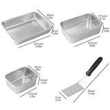 Stainless Steel Rectangular Tiramisu Mold Cake Tray Cake Molding Container With Lid Cake Cooler Home Dessert Baking Tools