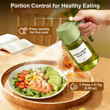 470ml Olive Oil Dispenser, Cooking Sprayer 2-in-1 Spray and Pour, Leak-Proof Eco-Friendly Thick Glass Spray Bottle for Cooking