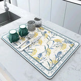 Super Absorbent Anti-slip Coffee Dish Large Kitchen Absorbent Draining Mat Drying Mat Quick Dry Bathroom Drain Pad eprolo
