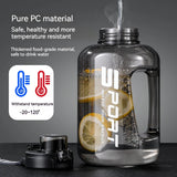 Large Capacity 2 Liter Water Bottle with Straw Lid Sports Gym Water Kettle for Camping Travel BPA Free Drinking Bottles Kitchen Essentials