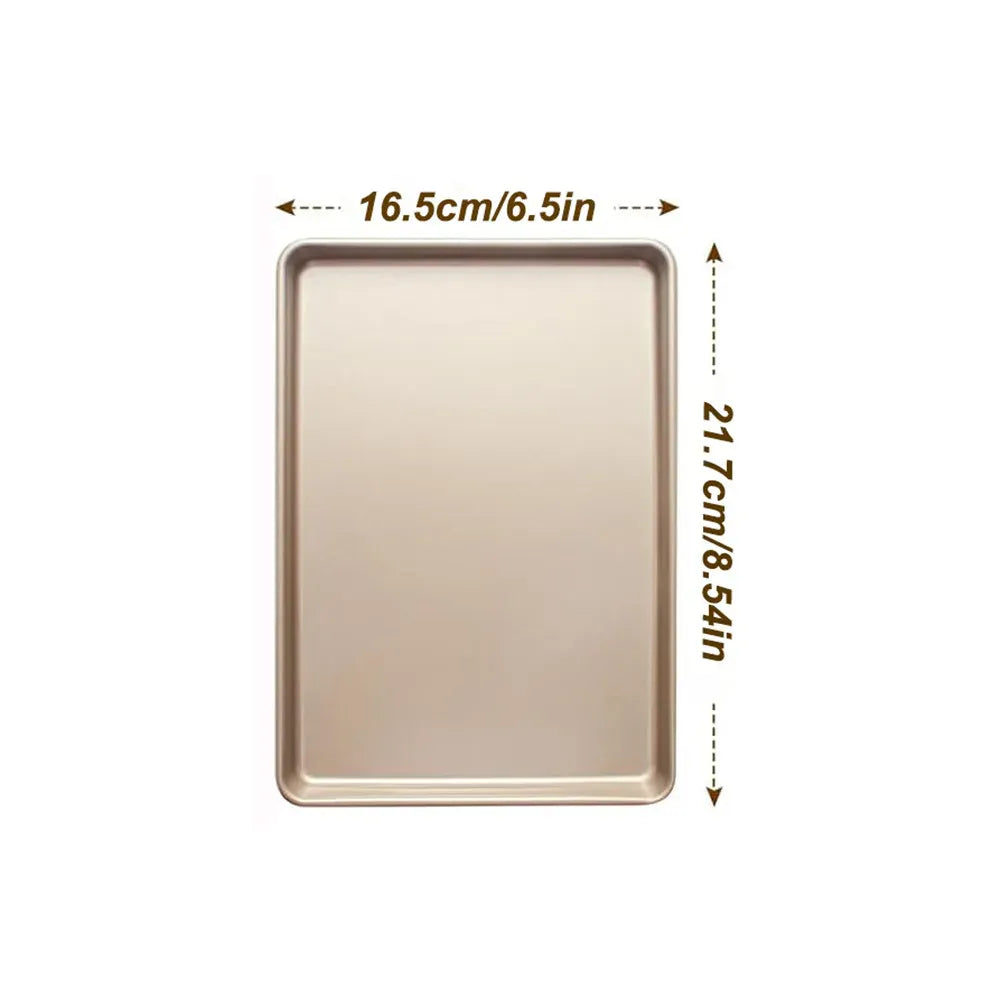 Gold 9/11/13inch Oven Baking Pan Rectangle Nonstick Bread Tray Carbon Steel Cake Baking Tray