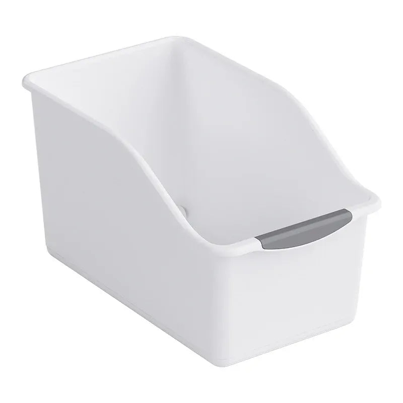 Curved Plastic Storage Bins Set - Multipurpose Home Organization Boxes for Cleaning Supplies & Household Essentials