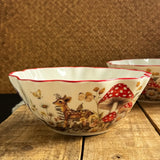 Christmas Ceramic Dinnerware Oval Serving Platter for Desserts Large Soup Bowl for Holiday Meals Festive Tableware Collection