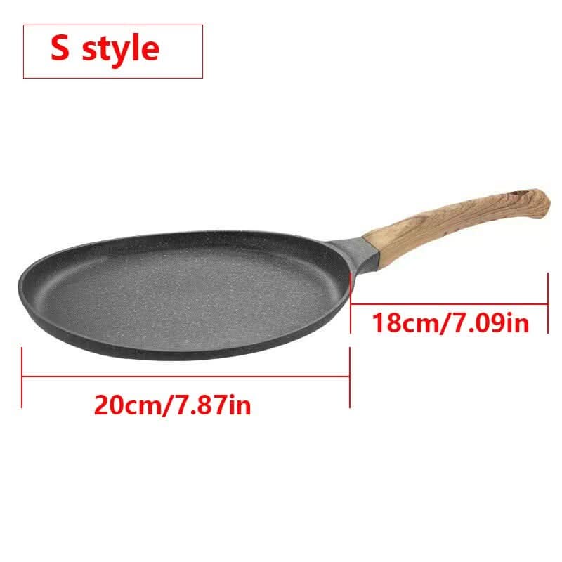 Pan Crepe Pancake Pan Nonstick Frying Pot with Wooden Handle Omelet Saucepan Cooking Steak Pan Kitchenware Induction Crepe Maker eprolo