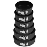 Cake Tin Set 6 PCS | Springform with Removable Bottoms Cake Pan Set Non-Stick Coating Loose Base Baking Pan Tray