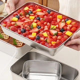 Stainless Steel Rectangular Tiramisu Mold Cake Tray Cake Molding Container With Lid Cake Cooler Home Dessert Baking Tools