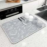 Super Absorbent Anti-slip Coffee Dish Large Kitchen Absorbent Draining Mat Drying Mat Quick Dry Bathroom Drain Pad eprolo