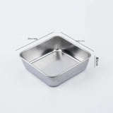 Stainless Steel Deepening Baking Tray Japanese Style Flat Bottom Hotel Tray Square Draining Tray Fresh-Keeping Box with Lid